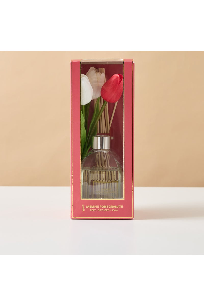 Tulip Jasmine Pomegranate Scented Reed Diffuser Set - 150 ml - Image 2